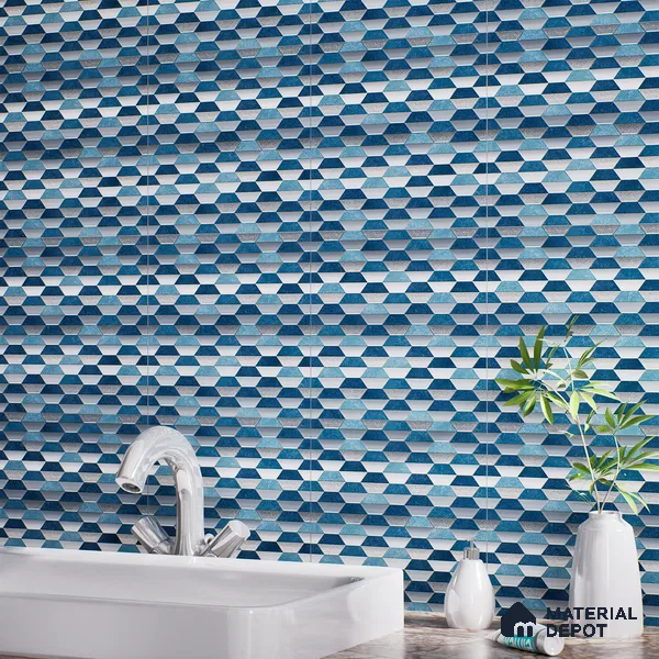 Geometric Wall & Floor Tile TL 07237 D Alpi 8002 GLM (Silver) 1 ft x 1 ft Ceramic Matte Finish - 9 mm  | 2 mm Spacer is Mandatory | Please Expect a Slight Variation of Pattern (Sample)